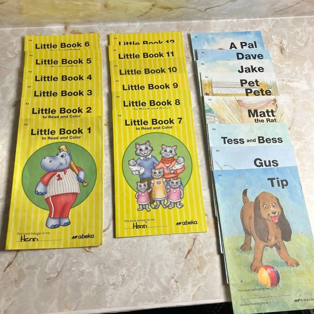 Abeka K4 & K5 Early Reading & Phonics Curriculum Books Complete Sets (4)